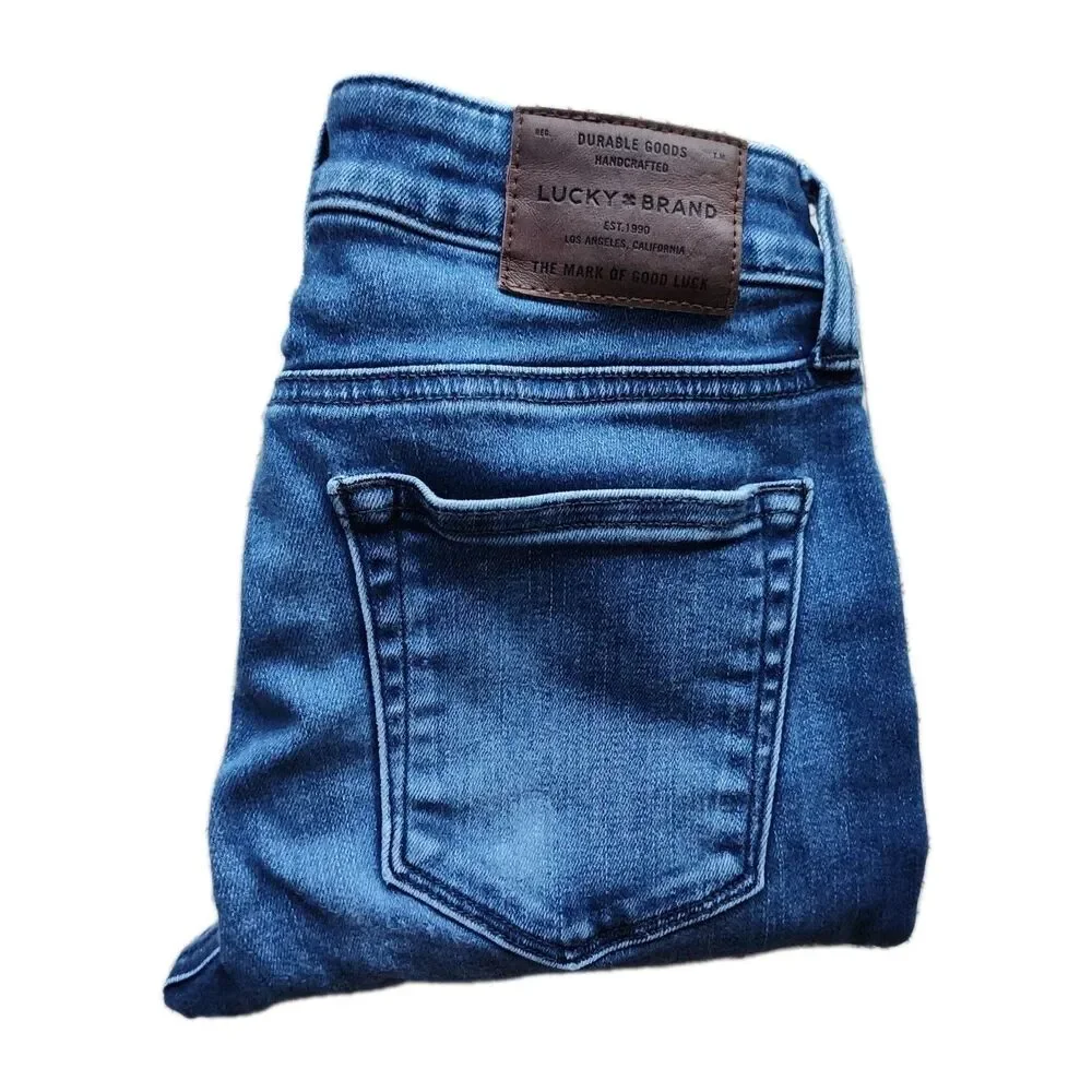 Lucky Brand Lolita Super Skinny Cropped Women's Jeans, 00/24, Raw Hem, Blue - Picture 12 of 13